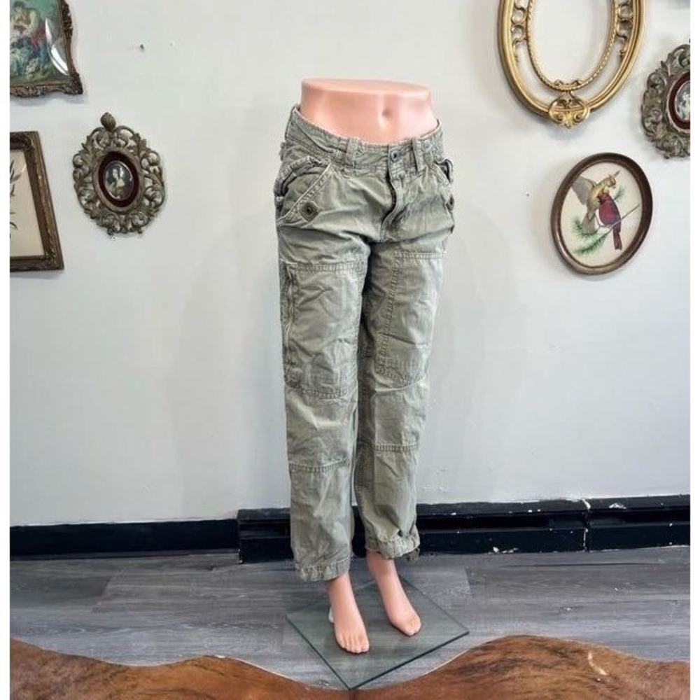 Vintage‎ American Eagle Ripstop Cargo Pants Faded Olive Drab Size 29/32
